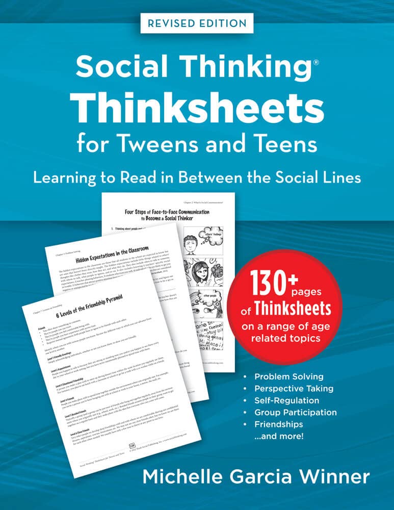 Social Thinking Picture Example 預訂>> Social Thinking® Thinksheets for Tweens and Teens: Learning ...