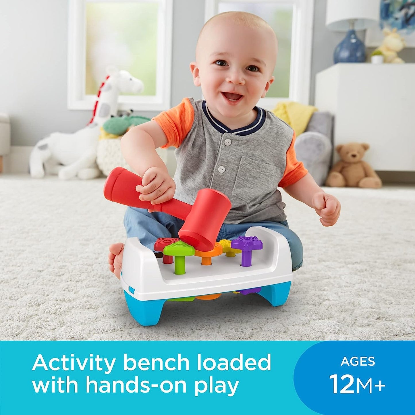 <<預訂>> Fisher-Price Toddler Toy Tap & Turn Bench