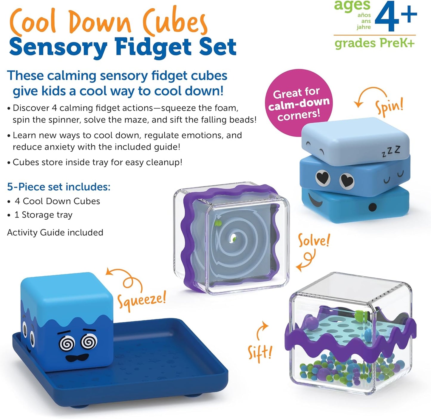 <<預訂>> Learning Resources Cool Down Cubes Sensory Fidget Set