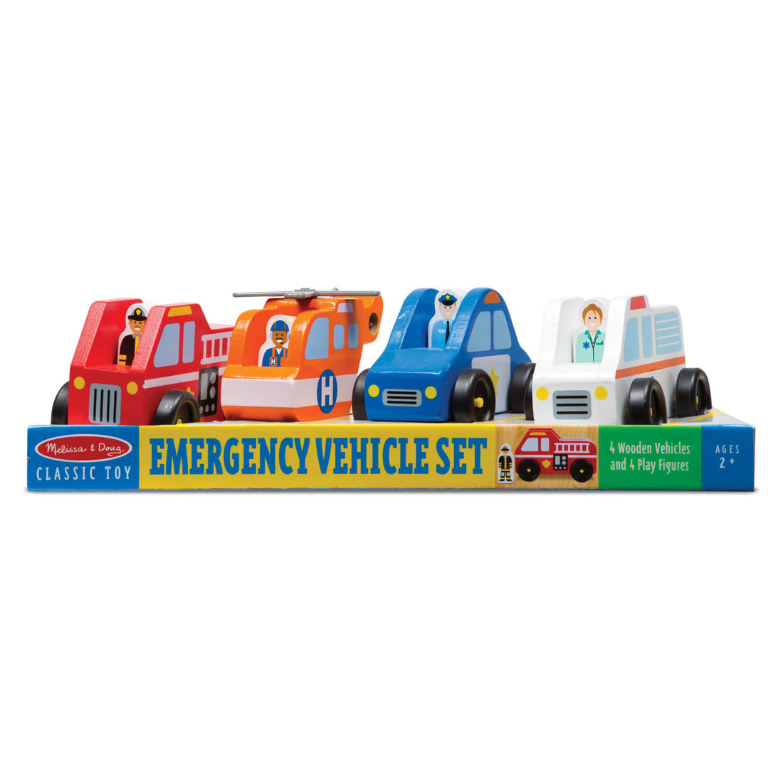 <<預訂>> Melissa and Doug Wooden Emergency Vehicle Set