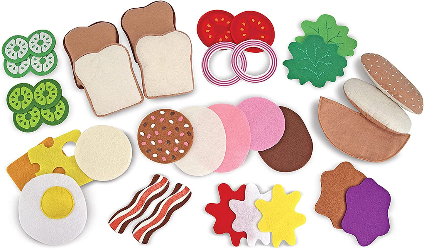 <<預訂>>Melissa & Doug Felt Food Sandwich Play Food Set