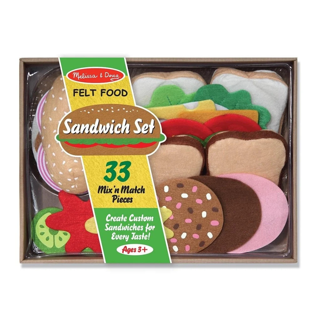 <<預訂>>Melissa & Doug Felt Food Sandwich Play Food Set